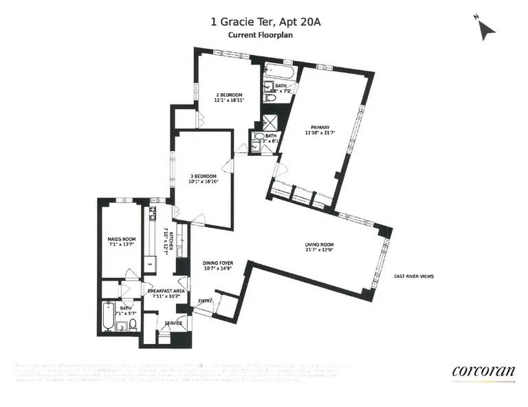 1 Gracie Terrace, 20A | floorplan | View 12