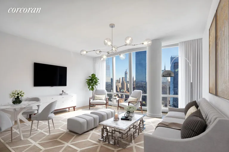 New York City Real Estate | View 15 Hudson Yards, 70F | Great Room | View 2