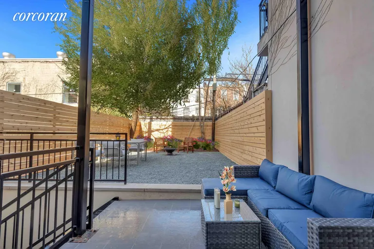 New York City Real Estate | View 145 14th Street, 1 | 1st of 2 Patios before Garden | View 8