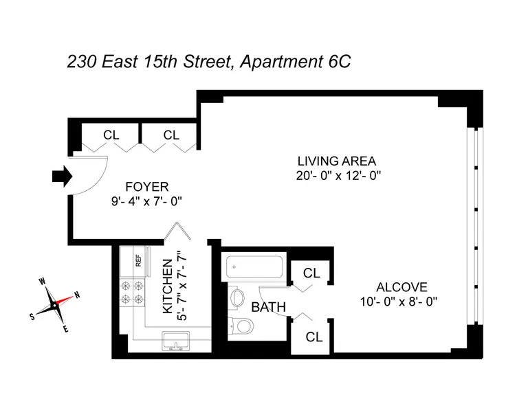 230 East 15th Street, 6C | floorplan | View 11