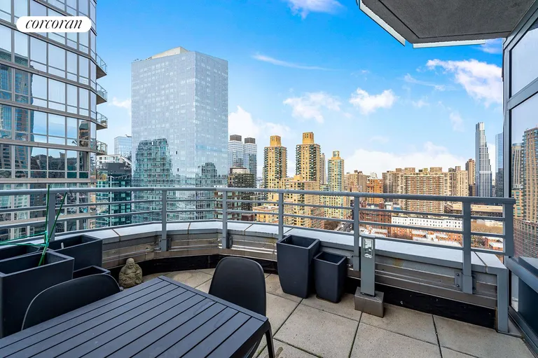New York City Real Estate | View 555 West 59th Street, 24A | Terrace | View 5