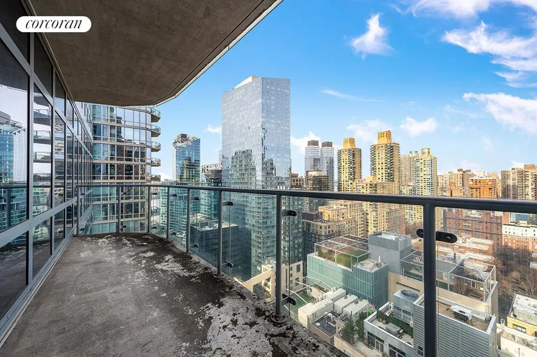 New York City Real Estate | View 555 West 59th Street, 24A | Balcony | View 7