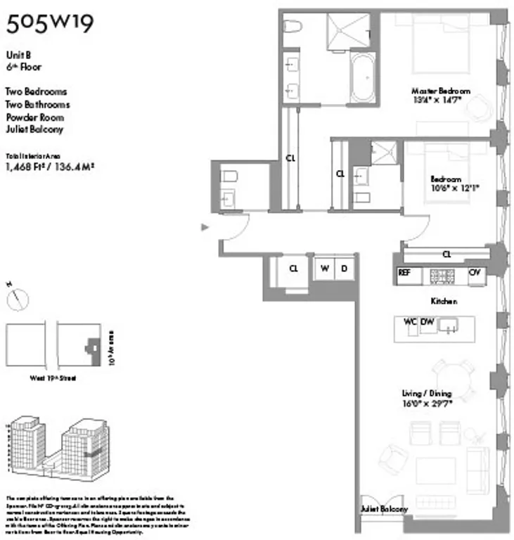 505 West 19th Street, 6B | floorplan | View 10