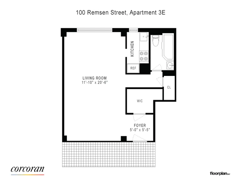 100 Remsen Street, 3E | floorplan | View 9