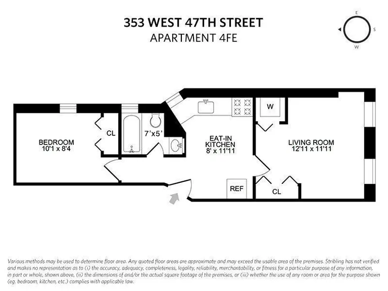 353 West 47th Street, 4FE | floorplan | View 5