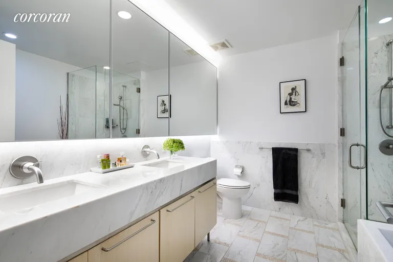 New York City Real Estate | View 200 Chambers Street, 29F | Primary Bathroom | View 6