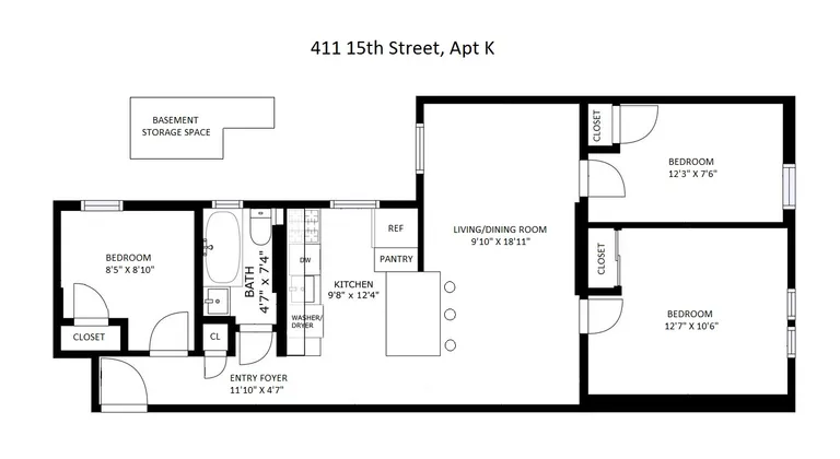 411 15th Street, K | floorplan | View 9