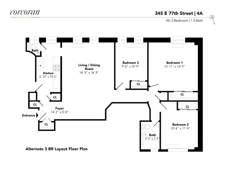 345 East 77th Street, 4A | floorplan | View 16