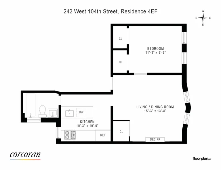 242 West 104th Street, 4EF | floorplan | View 15
