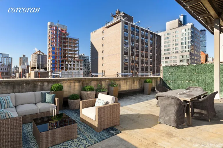 New York City Real Estate | View 215 East 24th Street, 812 | Staged Private Terrace | View 4