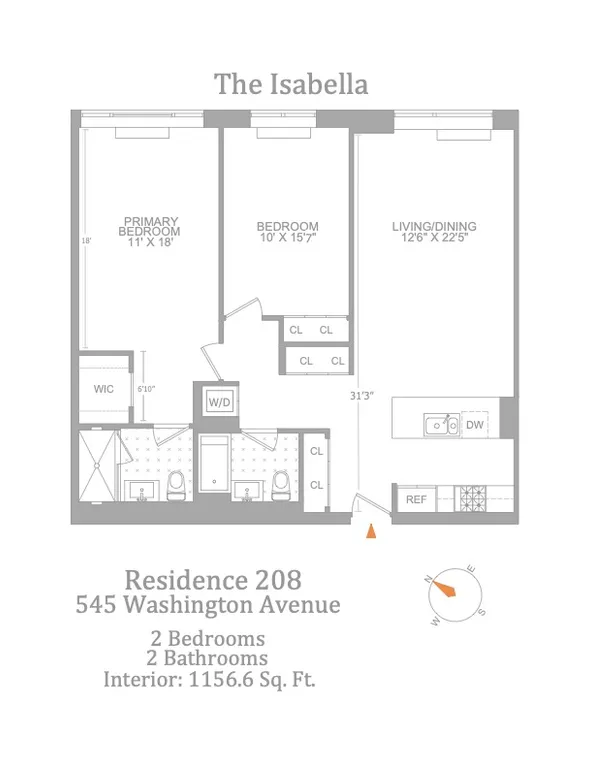 545 Washington Avenue, 208 | floorplan | View 7