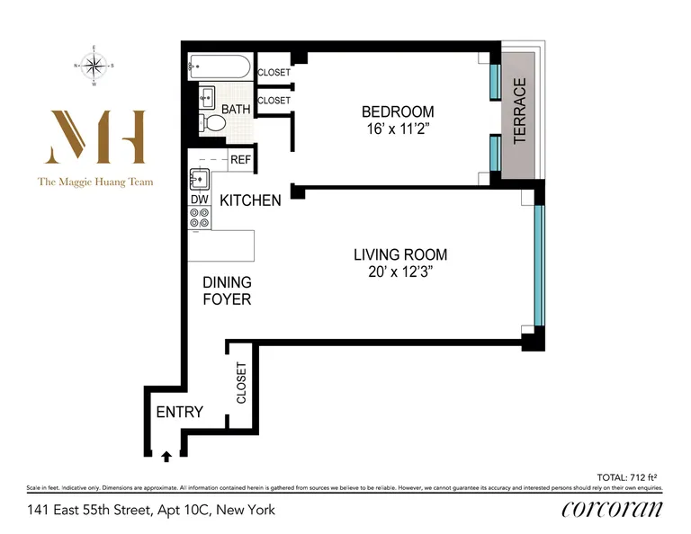 141 East 55th Street, 10C | floorplan | View 10