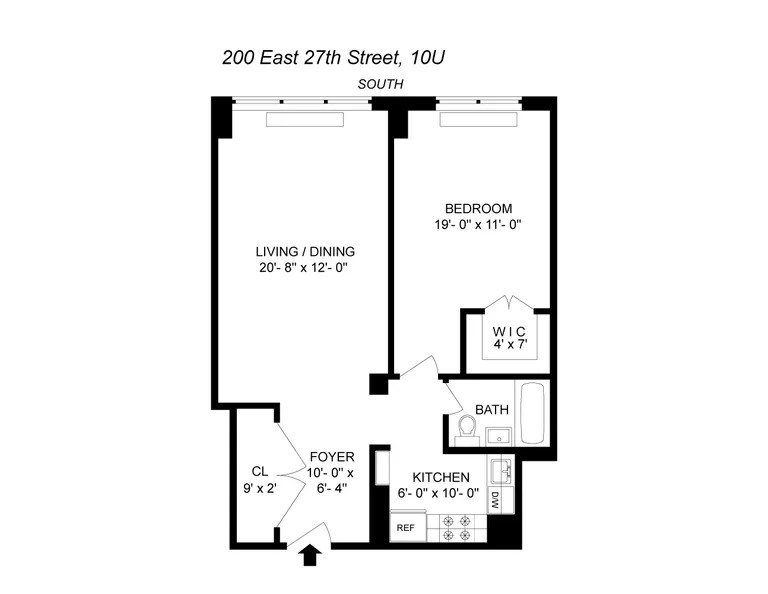 200 East 27th Street, 10U | floorplan | View 8