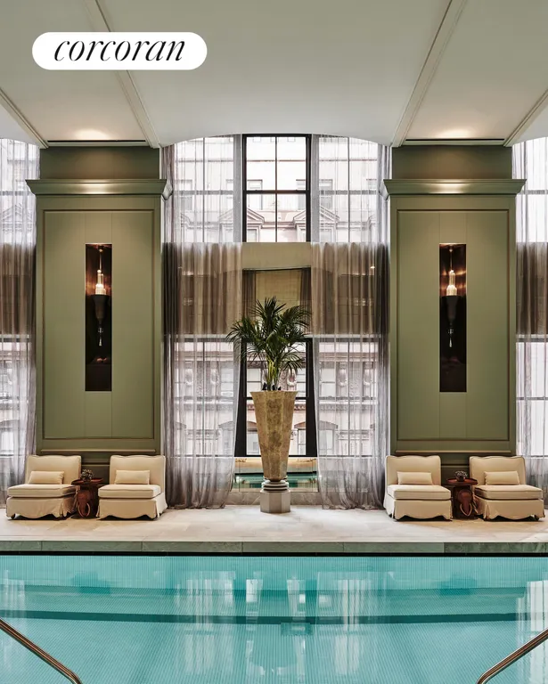New York City Real Estate | View 111 West 57th Street, PH72 | Lap Pool with Private Cabanas | View 12