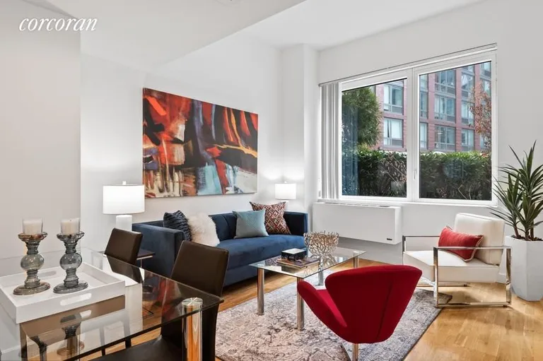 New York City Real Estate | View 415 Main Street, 1A | Living Room | View 3