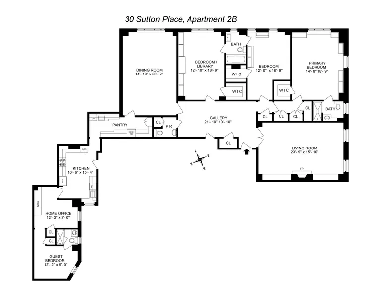 30 Sutton Place, 2B | floorplan | View 12