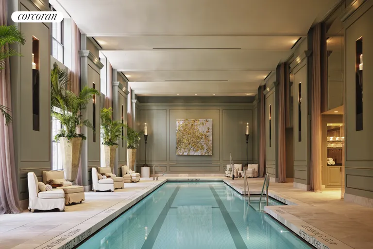 New York City Real Estate | View 111 West 57th Street, 26 | Lap Pool with Private Cabanas | View 13