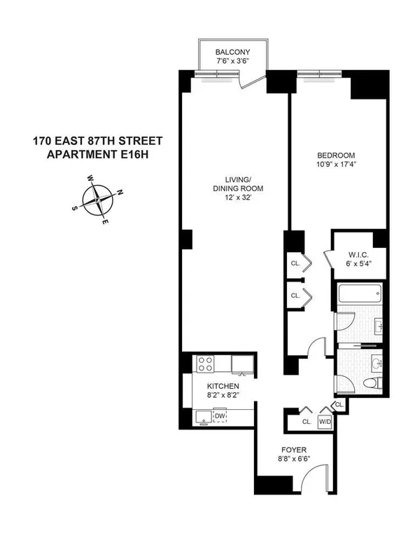 170 East 87th Street, E16H | floorplan | View 7