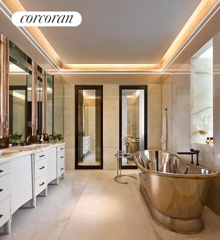 New York City Real Estate | View 111 West 57th Street, 32 | Primary Bathroom | View 7