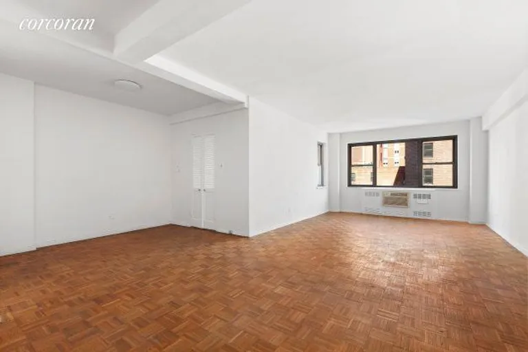 New York City Real Estate | View 136 East 76th Street, 10C | Living Dining Space Unstaged | View 2