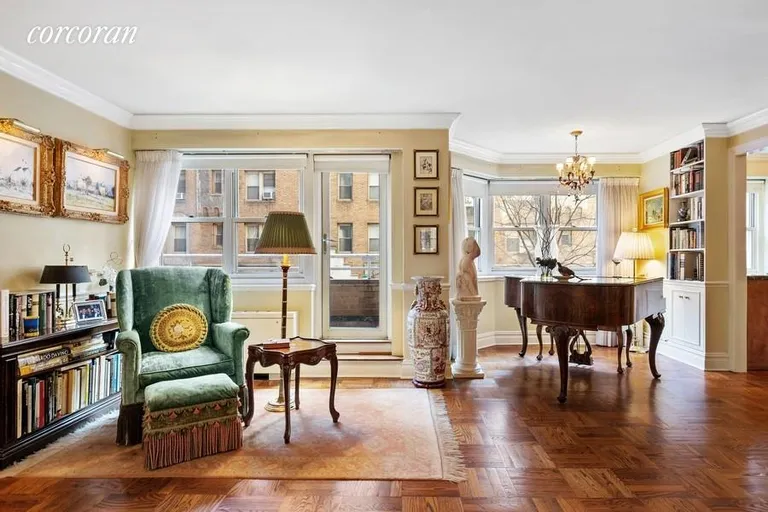 New York City Real Estate | View 205 East 63rd Street, 2CD | Living Room overlooking Terrace | View 3