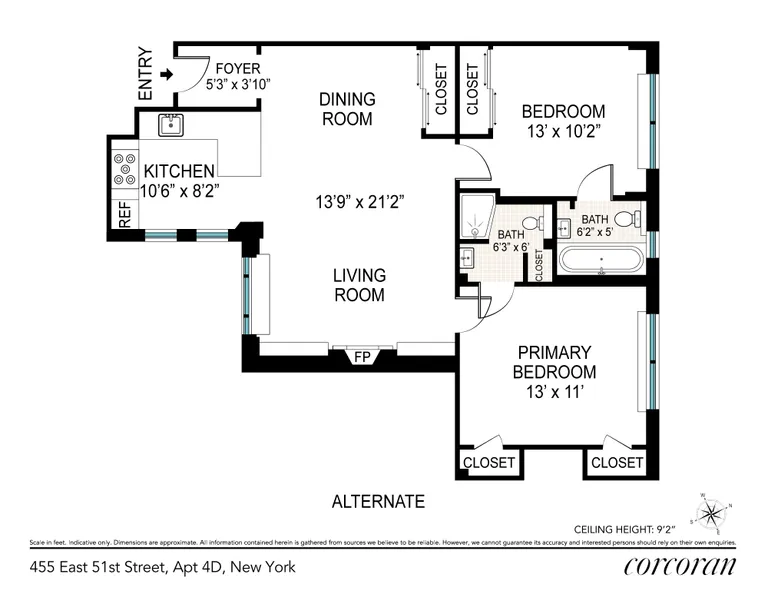 455 East 51st Street, 4D | floorplan | View 13