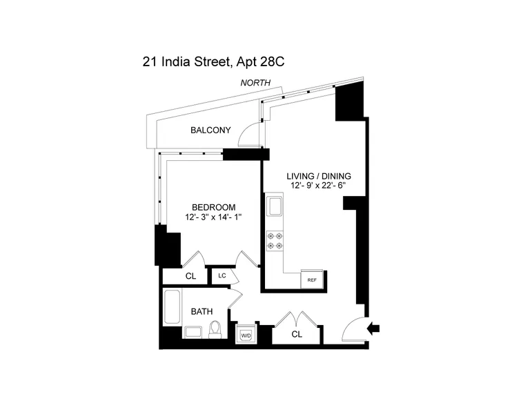 21 India Street, 28C | floorplan | View 7