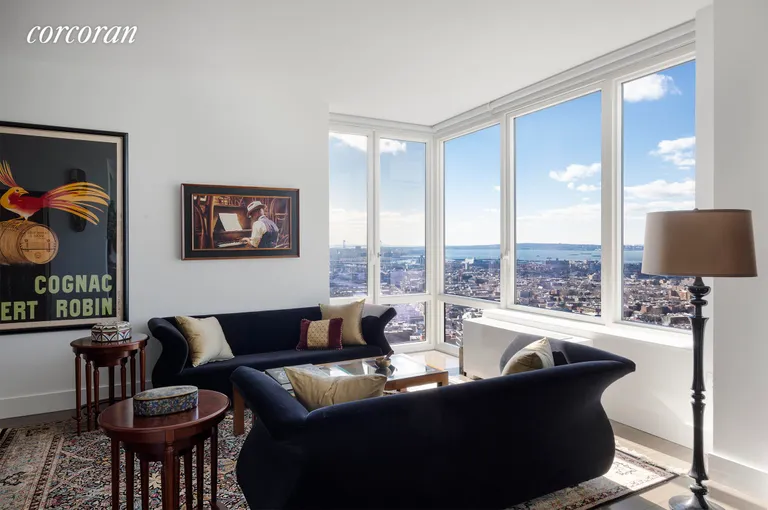 New York City Real Estate | View 388 Bridge Street, 39AB | Living Room | View 6