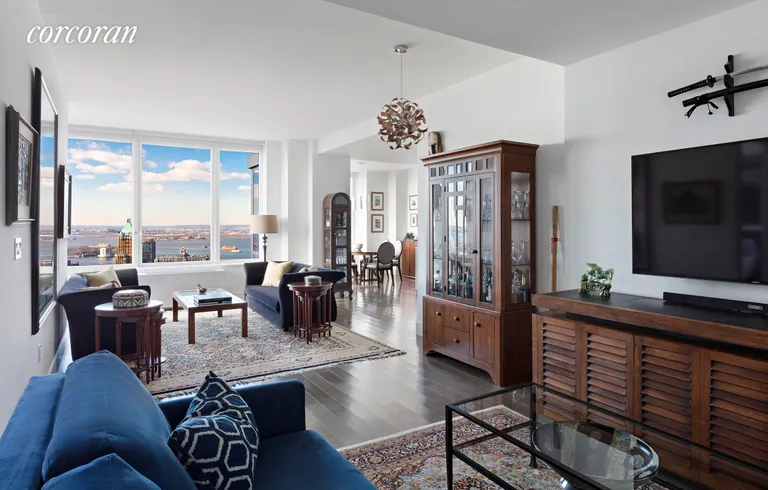 New York City Real Estate | View 388 Bridge Street, 39AB | Living Room | View 4