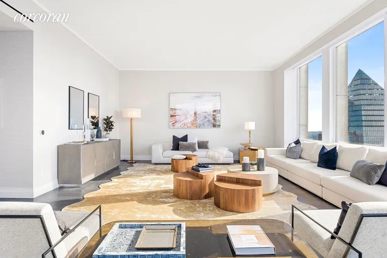 New York City Real Estate | View 35 Hudson Yards, 8101 | Living Room | View 3