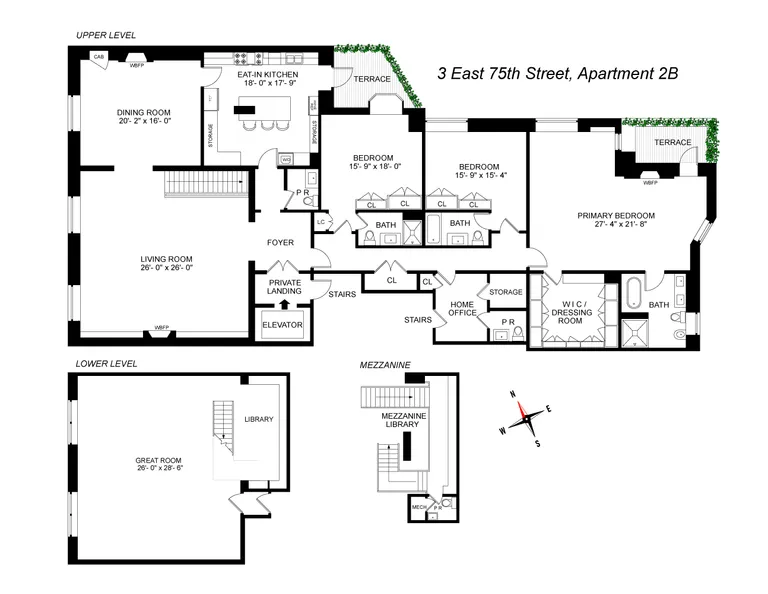 3 East 75th Street, 2B/4 | floorplan | View 15
