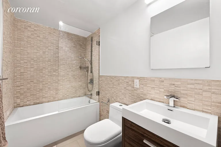 New York City Real Estate | View 438 West 47th Street, 3A | Renovated bath with Tub Shower | View 4