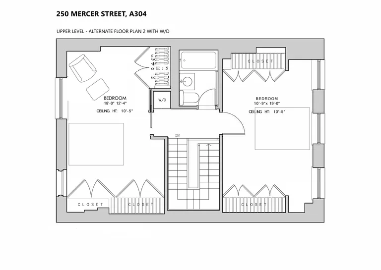 250 Mercer Street, A304 | floorplan | View 14