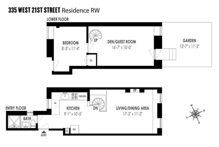 335 West 21st Street, RW | floorplan | View 11