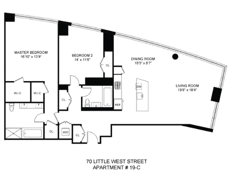 70 Little West Street, 19C | floorplan | View 5