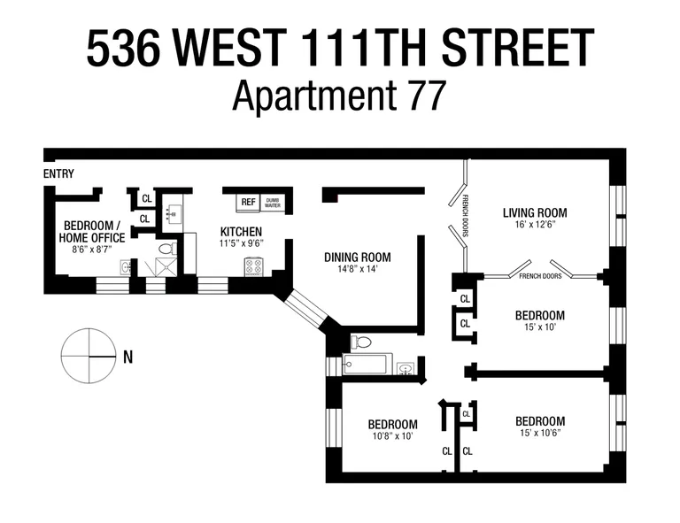 536 West 111th Street, 77 | floorplan | View 8