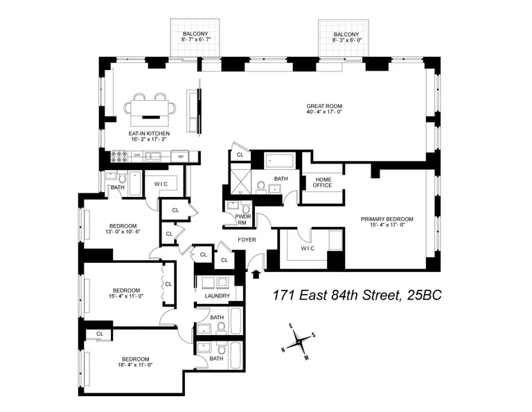 171 East 84th Street, 25B/C | floorplan | View 10