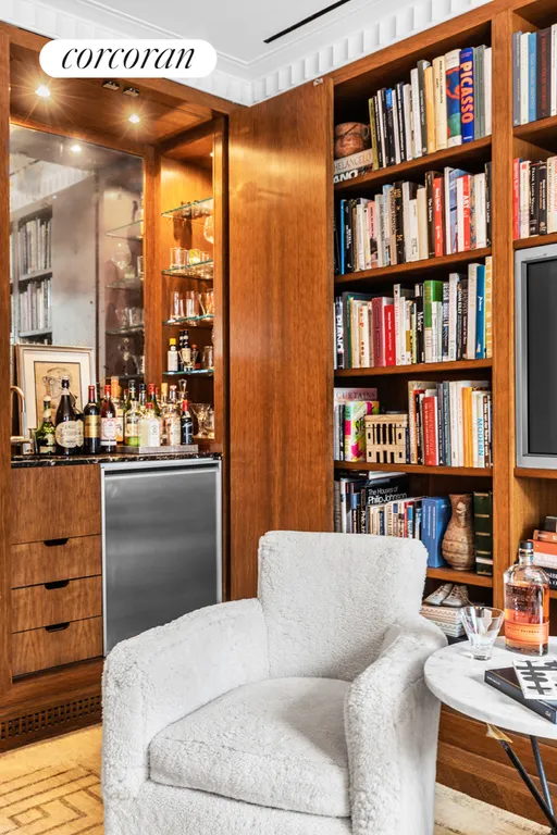 New York City Real Estate | View 612 3rd Street | Wet bar service on library terrace | View 14