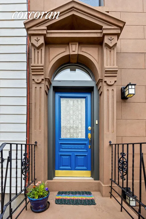 New York City Real Estate | View 340 Decatur Street | Brownstone entryway | View 15
