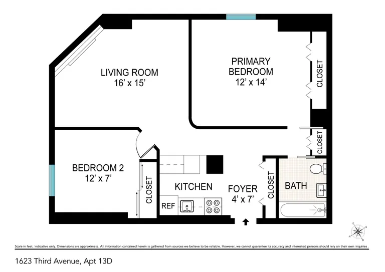1623 3RD Avenue, 13D | floorplan | View 7