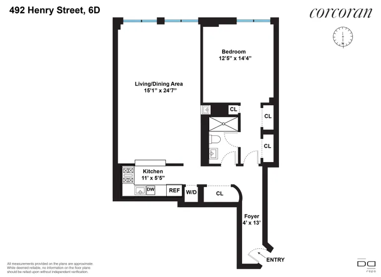 492 Henry Street, 6D | floorplan | View 13