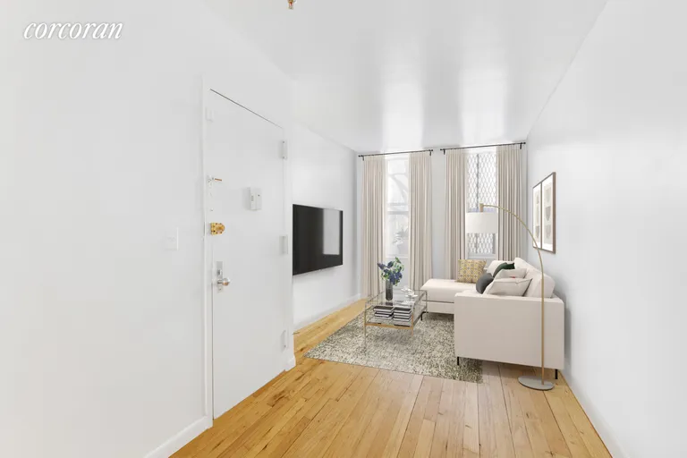 New York City Real Estate | View 204 Hull Street, B | Virtually Staged Living Room | View 5