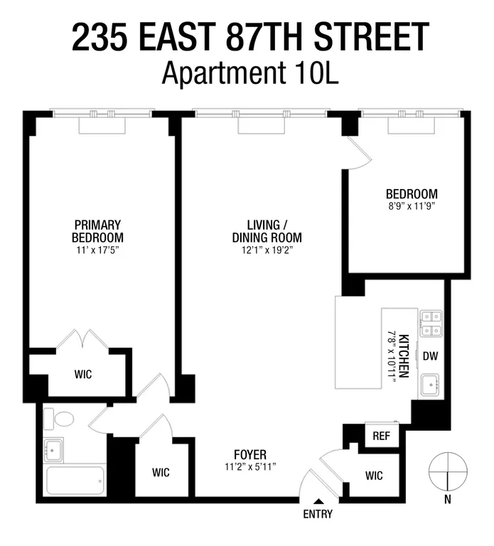 235 East 87th Street, 10L | floorplan | View 8