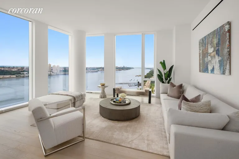 New York City Real Estate | View 10 Riverside Boulevard, 33B | Living Room | View 3