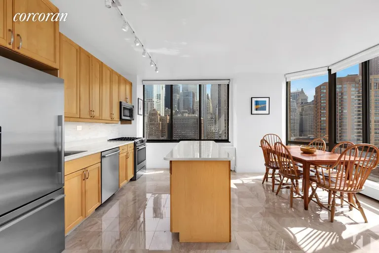 New York City Real Estate | View 380 Rector Place, 17G | Kitchen | View 4