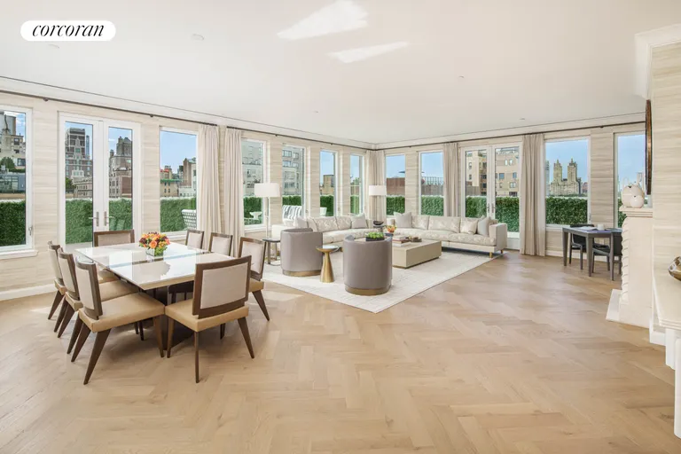 New York City Real Estate | View 1295 Madison Avenue, PENTHOUSE | Great Room | View 3