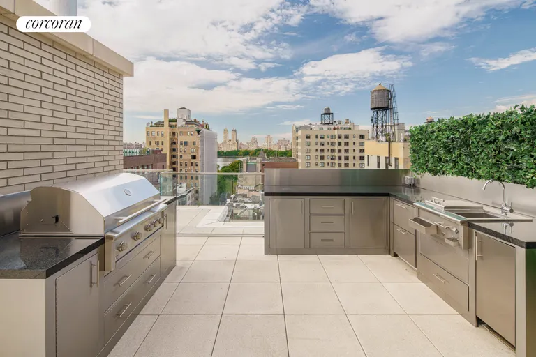 New York City Real Estate | View 1295 Madison Avenue, PENTHOUSE | Rooftop Terrace Kitchen | View 12