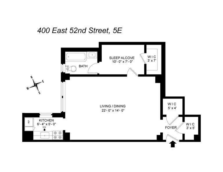 400 East 52Nd Street, 5E | floorplan | View 8
