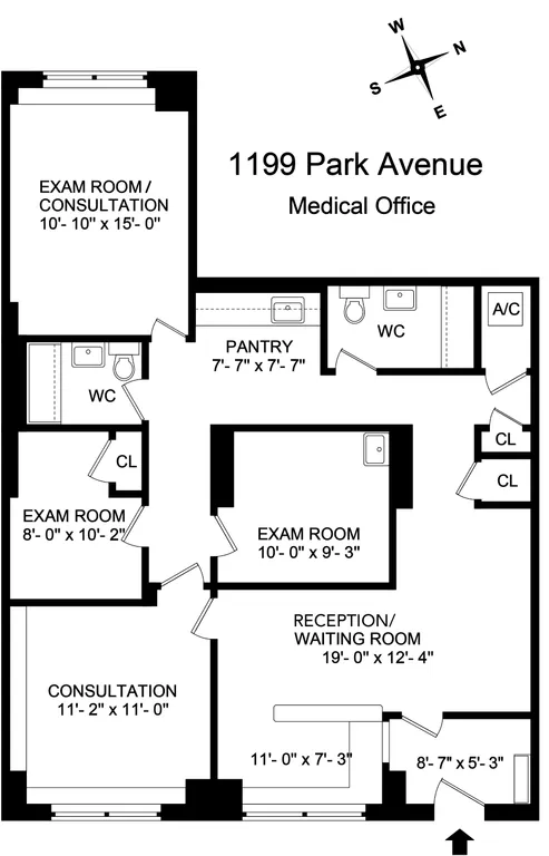 1199 Park Avenue, 1A | floorplan | View 9