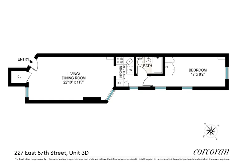 227 East 87th Street, 3D | floorplan | View 8